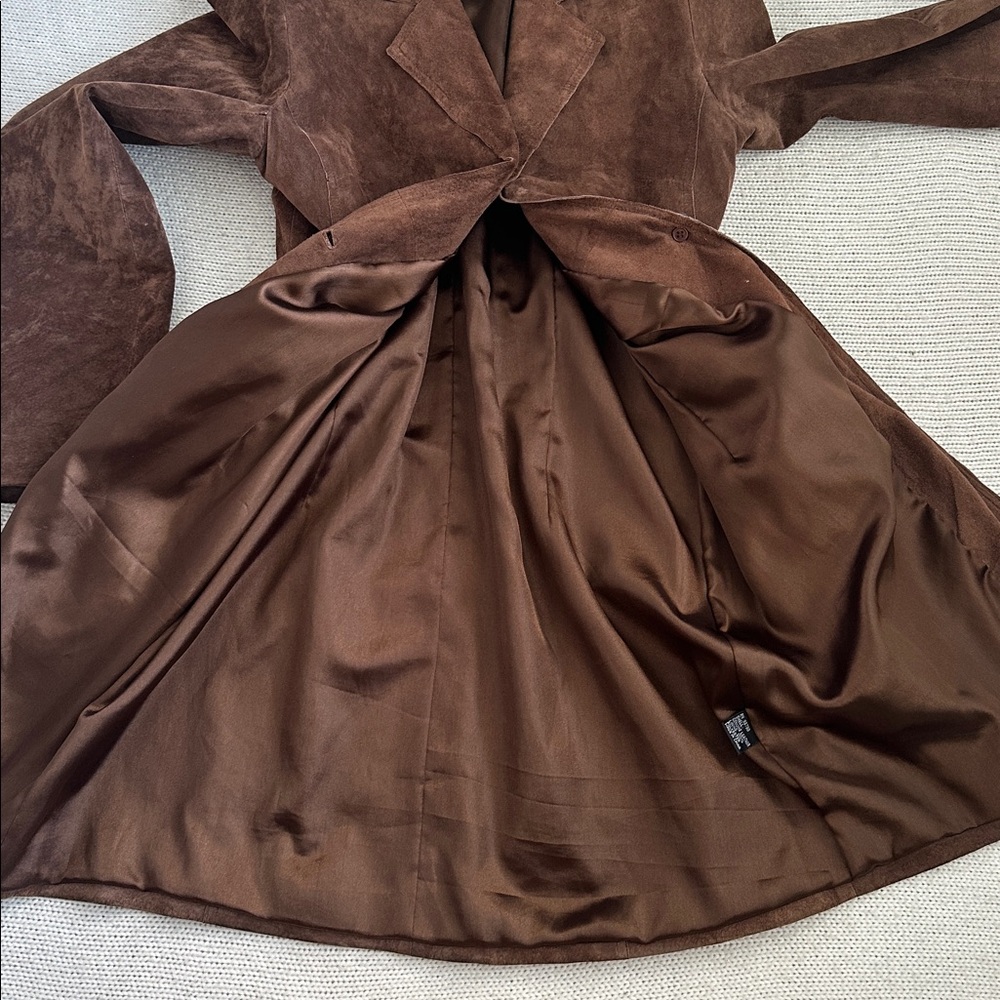 Rampage Brown Trench Coat - Picture 7 of 9